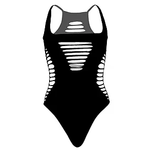 Body Leg Avenue Racer Negru pe SexLab