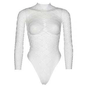 Body Leg Avenue Turtleneck Alb pe SexLab