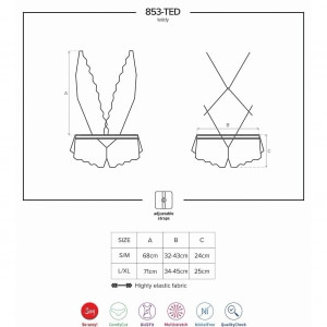 Body obsessive 853-TED Alb S-M