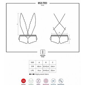 Body Obsessive 853-TED Alb L-XL