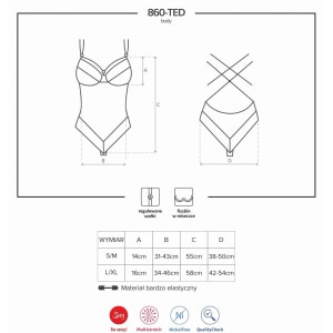 Body Obsessive 860-TED Negru L-XL