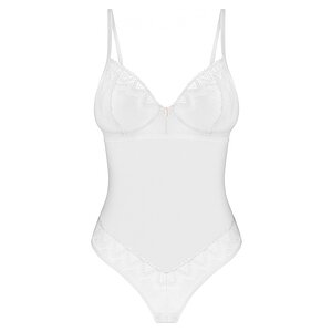 Body Marimi Mari Xl 2xl Alb Body Tulle Elastic Conturare Silueta