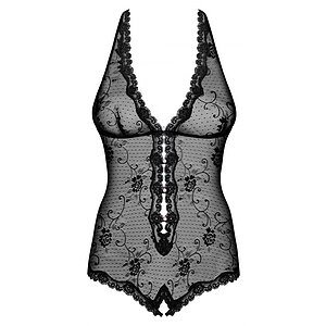 Body Fiorenta Obsessive Negru L-xl Body Dantela Cadou Intim Valentines