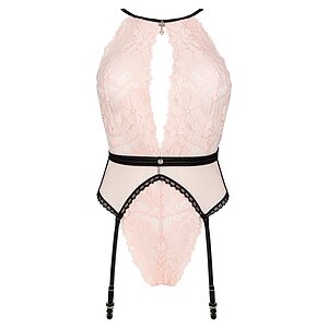 Body Pentru Ocazii Speciale Spate Gol Lenjerie Intima Body Dantela Roz Pal