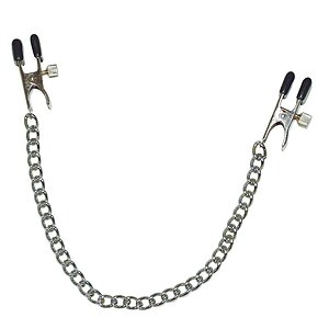 Breast Chain And Nipple Clamps SX Argintiu pe SexLab