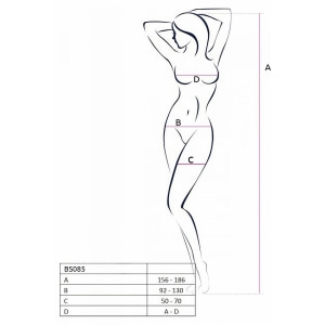 Catsuit Passion BS075 Negru S-L
