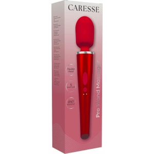 Caresse Pro Wand 8000rpm - 5 Moduri, IPX7, 120 Min Roșu