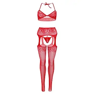 Catsuit Leg Avenue Celeste Roșu pe SexLab