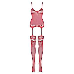 Catsuit Obsessive F214 Roșu pe SexLab