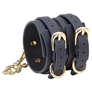 Cătușe Bondage Couture Ankle Albastru pe SexLab