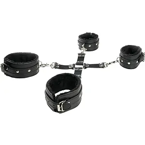 Cătușe Legat Mâini Și Picioare Negru pe SexLab