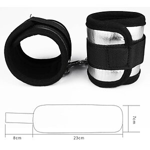 Cătușe Lovetoy Struggle My Handcuff — Neopren Negru