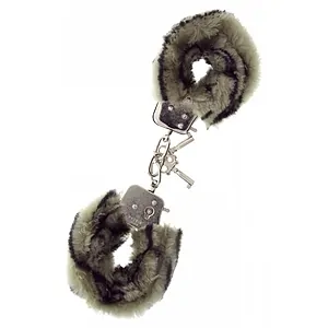 Catuse Metal Handcuff With Plush Zebra pe SexLab