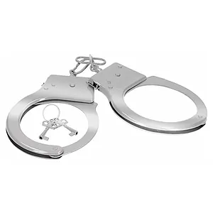 Catuse Metal Handcuffs Shots Gri pe SexLab