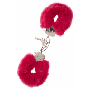 Cătușe Metal With Plush Red Roșu Cătușe Metal With Plush Red Roșu pe Sexlab.ro