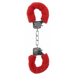 Cătușe Pleasure Handcuffs Furry Roșu