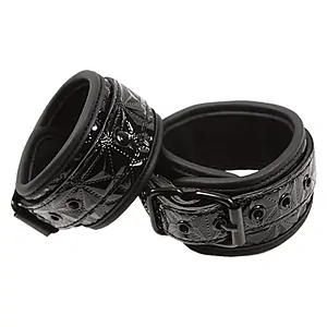 Cătușe Sinful Wrist Negru pe SexLab