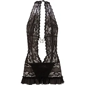 Chemise Cottelli Collection Jocelyn Negru pe SexLab