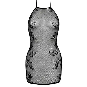 Chemise Cottelli Collection Medea Negru pe SexLab