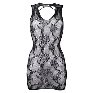 Chemise Le Désir High Neck Lace Mini Dress Negru Chemise Le Désir High Neck Lace Mini Dress Negru pe SexLab