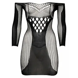 Chemise Le Desir Long Sleeved Mini Dress Negru pe SexLab