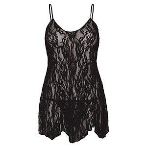 Chemise Leg Avenue Rose Lace Flair Negru pe SexLab