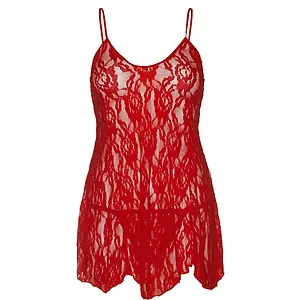 Chemise Leg Avenue Rose Lace Flair Roșu pe SexLab
