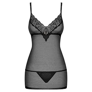 Chemise Obsessive 852-CHE Negru pe SexLab