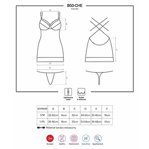 Chemise Obsessive 860-CHE Roșu L-XL