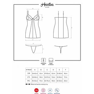 Chemise Obsessive Heartina Roșu 2XL