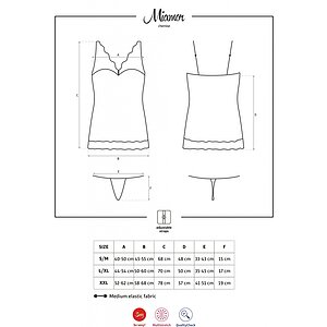 Chemise Obsessive Miamor Negru L-XL
