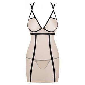 Chemise Obsessive Nudelia Noir Bej pe Sexlab.ro