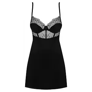 Chemise Obsessive Sharlotte Negru pe SexLab