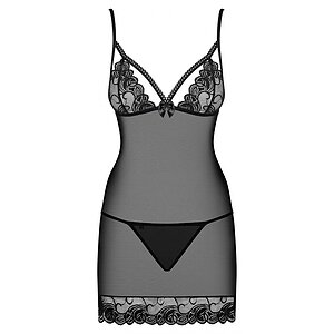 Chemise Obsessive Wonderia Negru pe SexLab