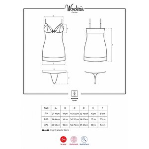 Chemise Obsessive Wonderia Negru S-M