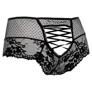 Chilot Amorable Open Back Negru Chilot Amorable Open Back Negru pe SexLab