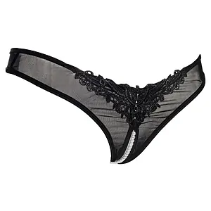 Chilot Amorable Open Pearls Negru pe SexLab
