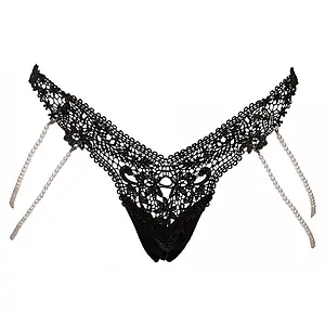 Chilot Cottelli Collection Pearls Negru pe SexLab