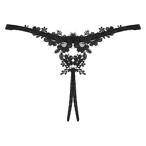 Chilot Decupat Obsessive Celia Noir Negru XL-2XL