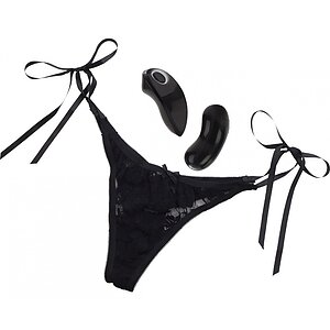 Chiloți Vibratori Little Black Thong pe SexLab