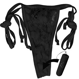 Chiloti Vibratori Remote Control Panty Vibe Negru pe SexLab