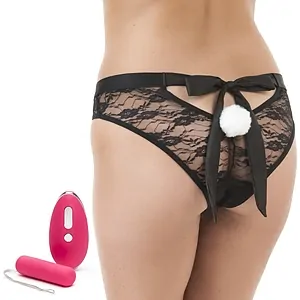 Chiloti Vibratori Wireless Happy Rabbit Knicker Negru Chiloti Vibratori Wireless Happy Rabbit Knicker Negru pe SexLab