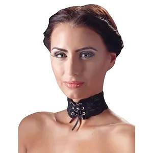 Choker Lace Negru pe SexLab