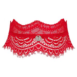 Choker Obsessive Bergamore Roșu pe SexLab