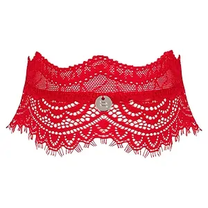 Choker Obsessive Bergamore Roșu pe SexLab