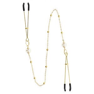 Cleme Pentru Sfârcuri Deluxe Chain Auriu pe SexLab