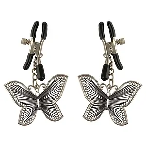 Cleme Sfarcuri Butterfly Argintiu pe SexLab