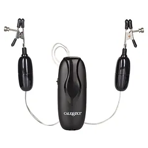 Cleme Sfârcuri Cu Vibrații Negru pe SexLab