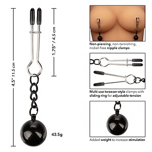 Cleme Sfârcuri Weighted Tweezer Argintiu