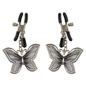 Cleme Sfârcuri Butterfly Argintiu pe SexLab